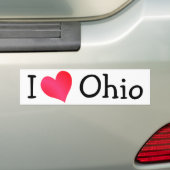 Autocollant De Voiture I Love Ohio (En voiture)