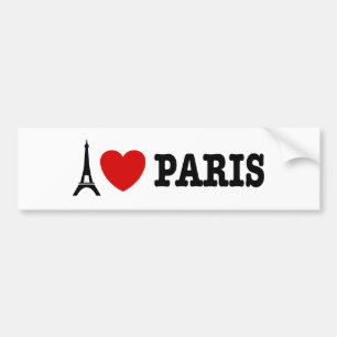 Autocollant De Voiture I Love Paris