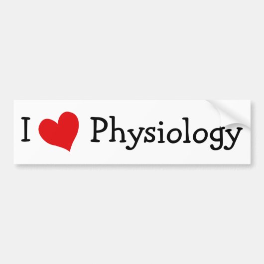 Autocollant De Voiture I Love Physiology (Devant)