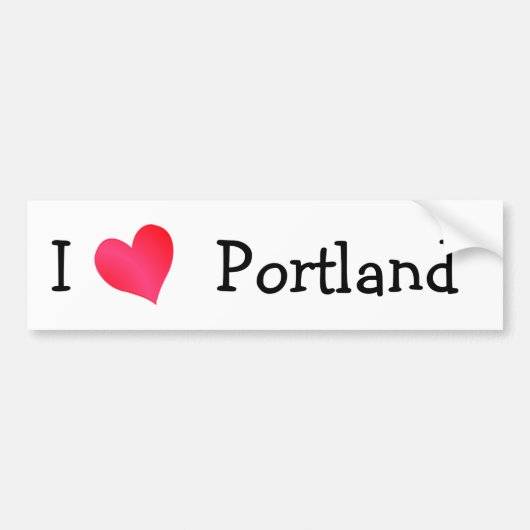 Autocollant De Voiture I Love Portland (Devant)