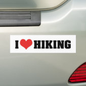 Autocollant De Voiture I Love Randonnée Bumper Sticker (En voiture)