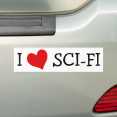 Autocollant De Voiture I Love Sci-fi (En voiture)
