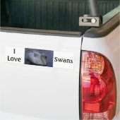 Autocollant De Voiture I Love Swans Bumper Sticker (Sur camion)