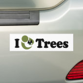 Autocollant De Voiture I Love Trees Bumper Sticker (En voiture)