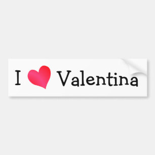 Autocollant De Voiture I Love Valentina