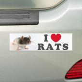 Autocollant De Voiture I love (variegated) Rats (En voiture)