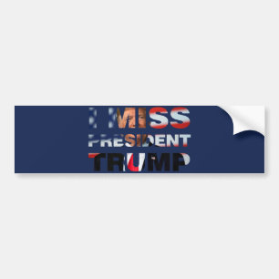 Autocollant De Voiture I Miss Président Trump