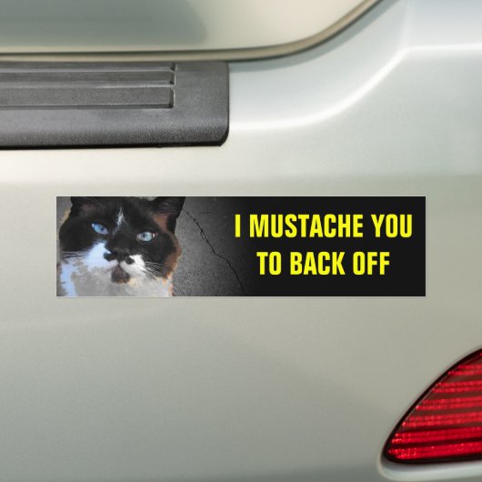 Autocollant De Voiture I moustache vous pour dégager le chat (En voiture)
