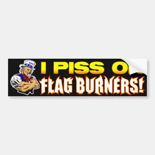 Autocollant De Voiture I P*ss sur des brûleurs de drapeau !