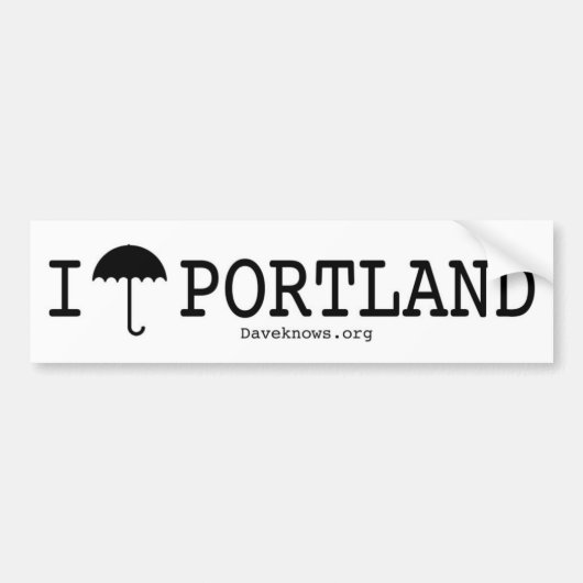 Autocollant De Voiture I parapluie Portland (Devant)