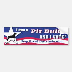 Autocollant De Voiture I posséder un pitbull et moi votent !
