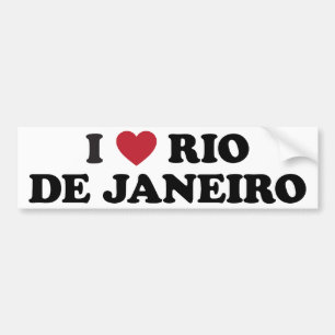 Autocollant De Voiture I Rio de Janeiro Brésil de coeur