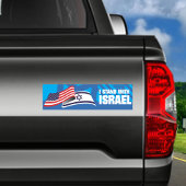 AUTOCOLLANT DE VOITURE I STAND WITH ISRAEL