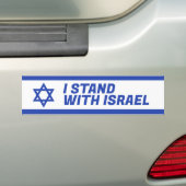 Autocollant De Voiture I Stand with Israel (En voiture)