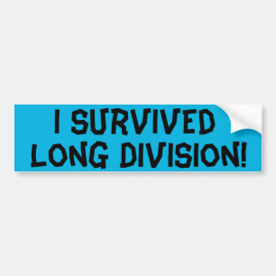 Autocollant De Voiture I Survived long Division