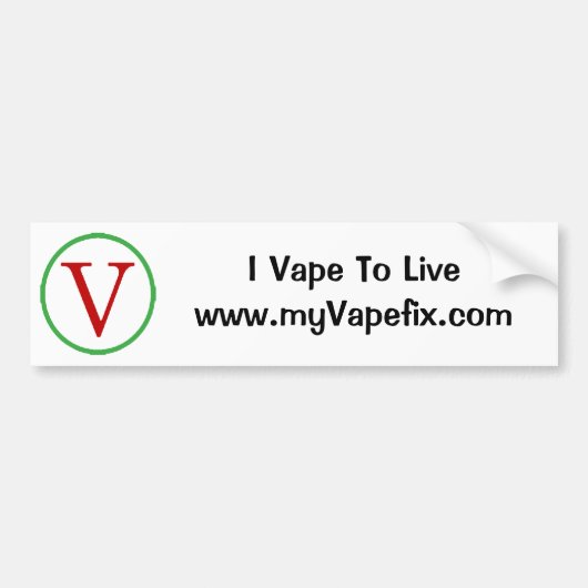 Autocollant De Voiture I Vape à vivre (Devant)