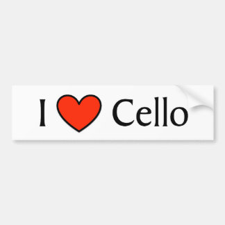 Autocollant De Voiture I violoncelle de coeur
