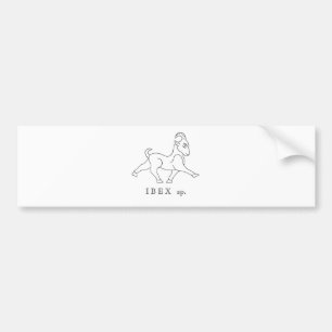 Autocollant De Voiture Ibex sp. Bouquetin