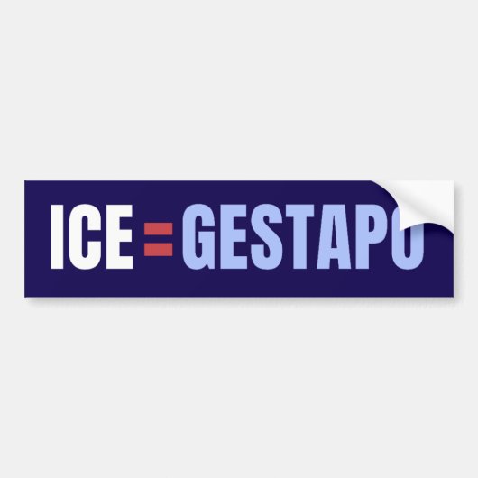Autocollant De Voiture ICE Equals Gestapo Anti Trump (Devant)