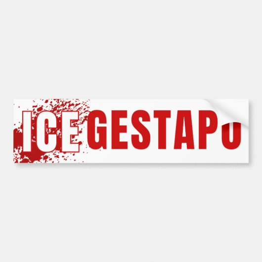 Autocollant De Voiture ICE Equals Gestapo Anti Trump (Devant)