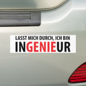 Autocollant De Voiture Ich bin Ingenieur (En voiture)