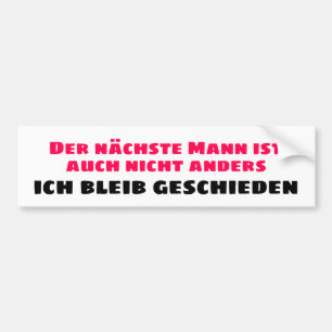Autocollant De Voiture Ich bleib geschieden