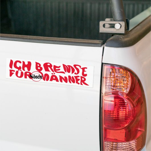 Autocollant De Voiture Ich Bremse für hübsche Männer (Sur camion)