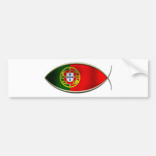 Autocollant De Voiture Ichthus - drapeau portugais
