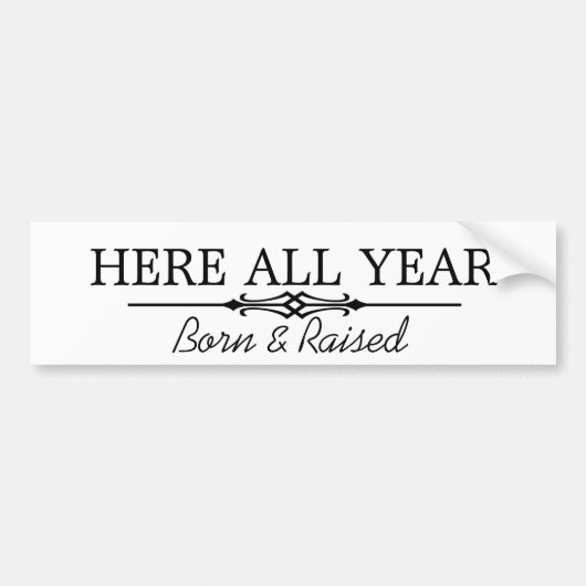 Autocollant De Voiture Ici toute l'année (Devant)