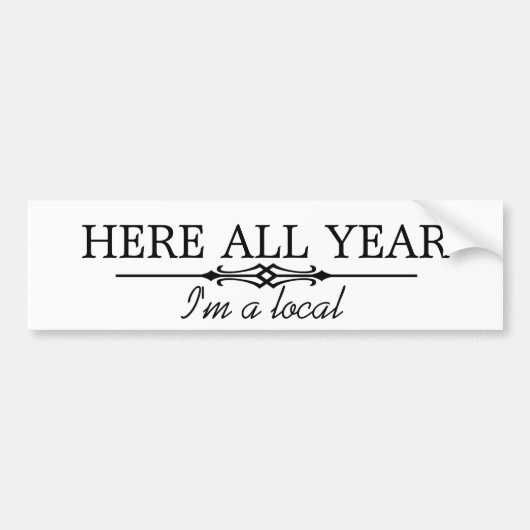 Autocollant De Voiture Ici toute l'année (Devant)