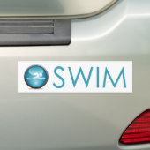 Autocollant De Voiture Icône Bumpersticker de natation (En voiture)