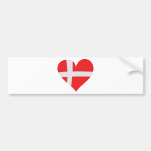 Autocollant De Voiture Icône cardiaque du Danemark
