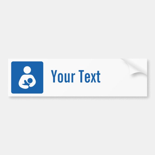 Autocollant De Voiture Icône de allaiter/soins votre texte (Devant)