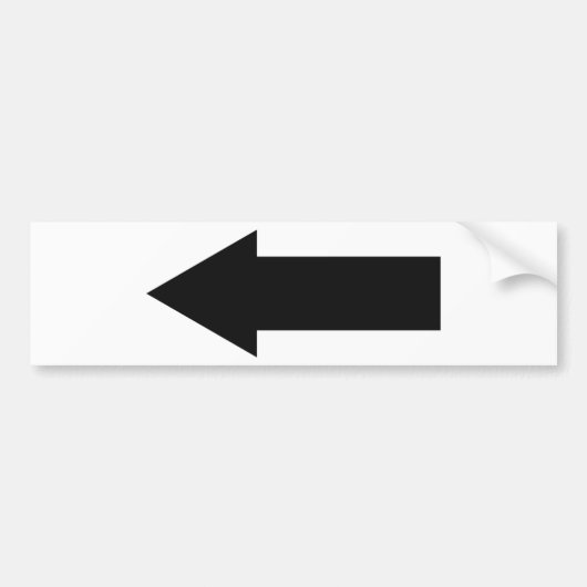 Autocollant De Voiture icône de gauche de la flèche noire (Devant)