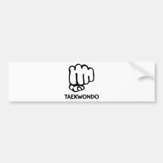 Autocollant De Voiture icône du taekwondo noir
