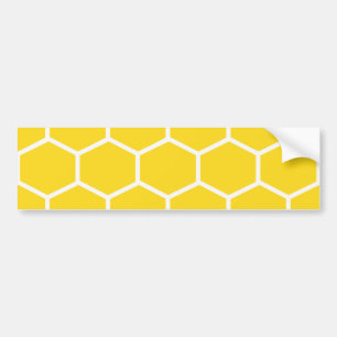 Autocollant De Voiture Icône jaune Lignes blanches géométriques Bumblebee