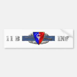 Autocollant De Voiture Identification de l'INFANTERIE 11B trente-huitièm