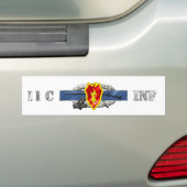 Autocollant De Voiture Identification de l'INFANTERIE 11C 25ème (En voiture)