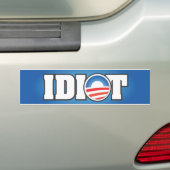 AUTOCOLLANT DE VOITURE IDIOT (En voiture)