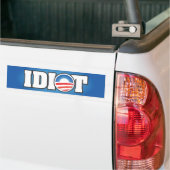 AUTOCOLLANT DE VOITURE IDIOT (Sur camion)