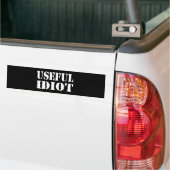 AUTOCOLLANT DE VOITURE IDIOT UTILE (Sur camion)
