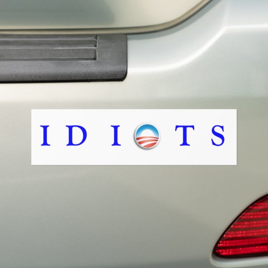 AUTOCOLLANT DE VOITURE IDIOTS (En voiture)
