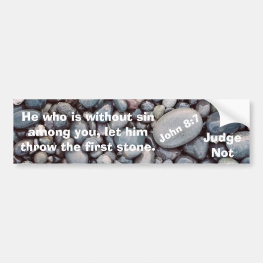 Autocollant De Voiture Il qui est sans péché (Devant)