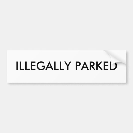 AUTOCOLLANT DE VOITURE ILLÉGALEMENT GARÉ (Devant)