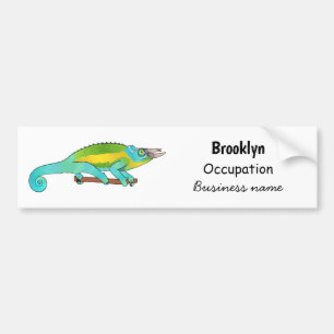 Autocollant De Voiture illustration de caméléon de Jackson en style carto