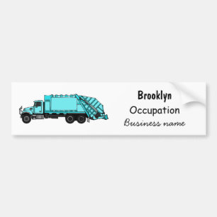 Autocollant De Voiture Illustration de camion à ordures