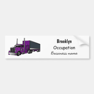 Autocollant De Voiture Illustration de camion semi-remorque