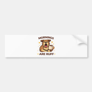 Autocollant De Voiture Illustration de chien confortable