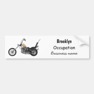 Autocollant De Voiture Illustration de Chopper Motorcycle 1950