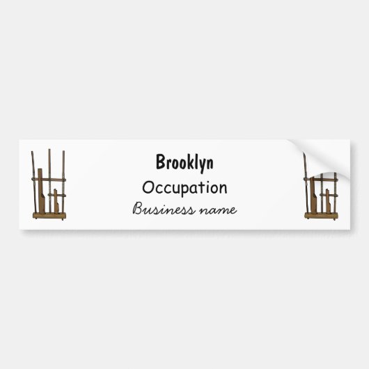 Autocollant De Voiture illustration de dessin animé d'angklung (Devant)